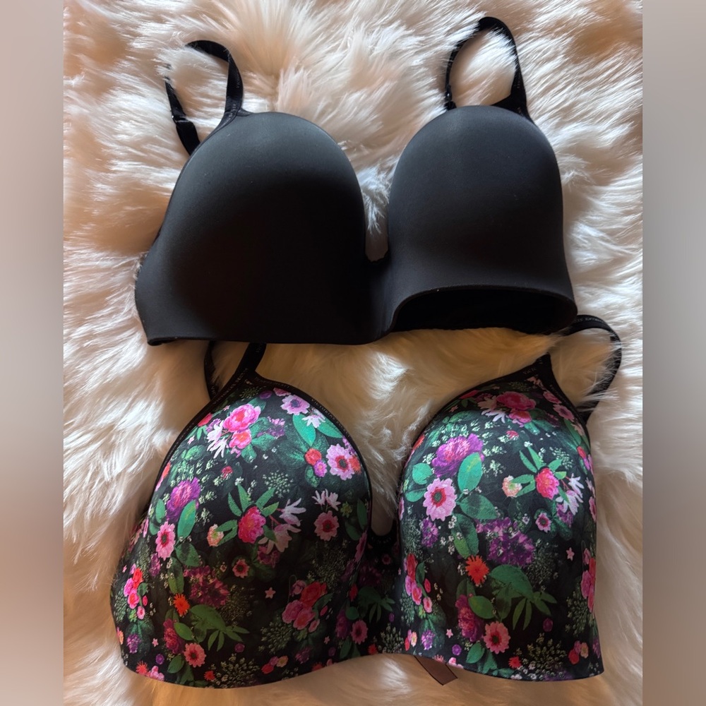 Victoria's Secret Black Floral Bra